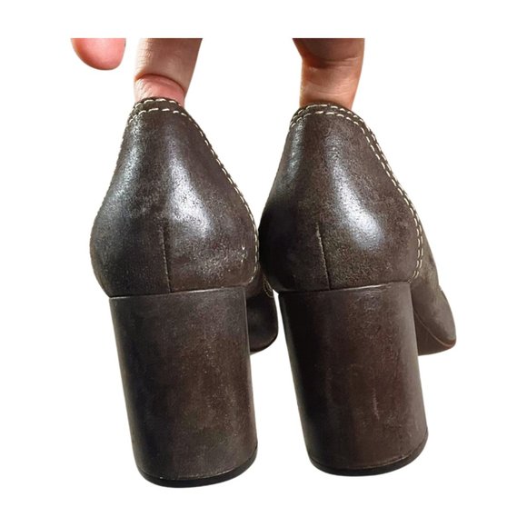 Modern Vintage Distressed Block Heel Y2K 3.5 in Chunky Heel NWOT - Picture 4 of 7